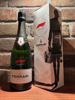 Spumante Italien Ferrari Brut 0,75l Flasche limited Edition Il Brindisi Ufficiale della Formula 1 in der Geschenkverpackung