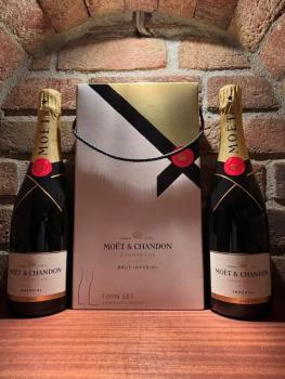 Champagner Frankreich Moët & Chandon 2x 0,75 l Flasche im TWIN-Set in der Geschenkverpackung