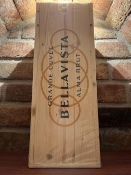 Spumante Italien Bellavista Franciacorta Alma Cuvee Brut 1,5 l Flasche in der Holzkiste