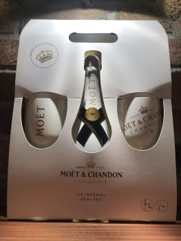 Champagner Frankreich Moët & Chandon Ice 0,75 l Flasche inkl. 2x Moet Ice Gläser