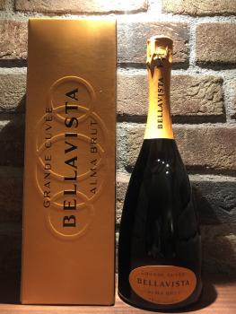 Spumante Italien Bellavista Franciacorta Alma Cuvee Brut 0,75 l Flasche in der Geschenkbox