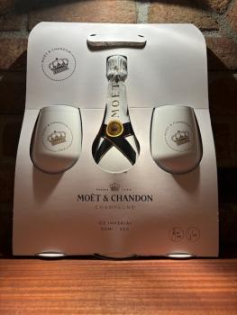 Champagner Frankreich Moët & Chandon Ice 0,75 l Flasche inkl. 2x Moet Ice Gläser